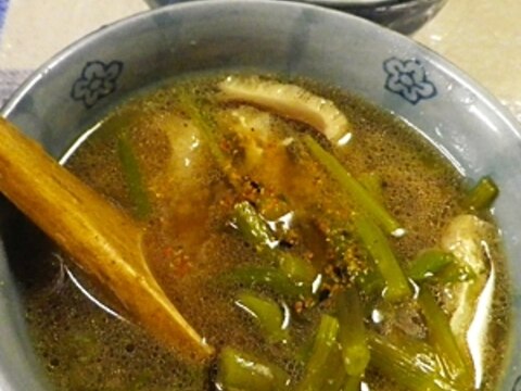 せり椎茸の味噌汁
